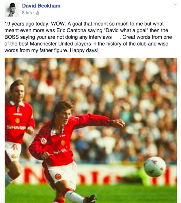 圖片來源:David Beckham Facebook截圖
