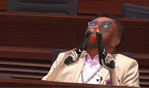 改圖：Lo Man Wai／原圖：立法會直播截圖