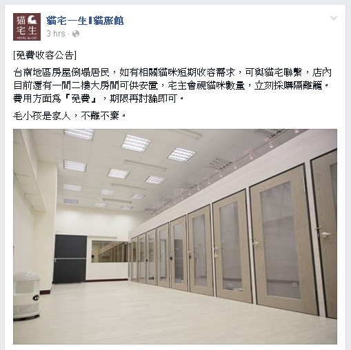 圖片來源:貓宅一生∥貓旅館/Facebook
