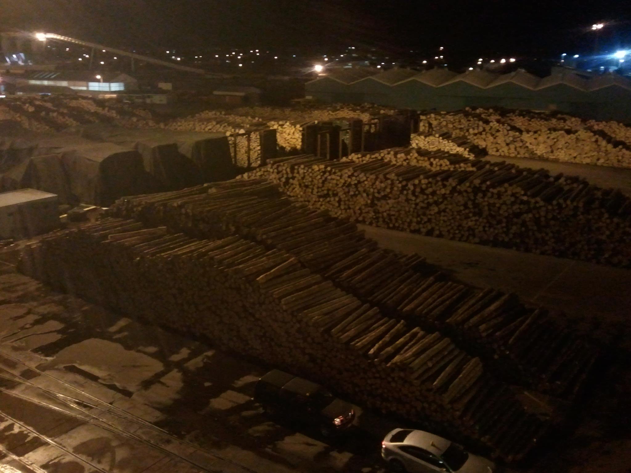 每次運嘅貨都唔同,而今次就係運加拿大木材