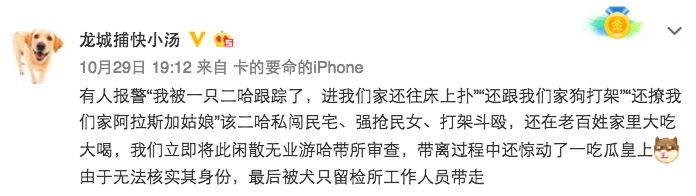 圖片來源：龍地捕快小湯／微博