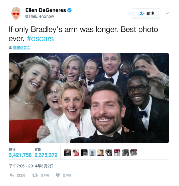 圖片來源：theellenshow／twitter